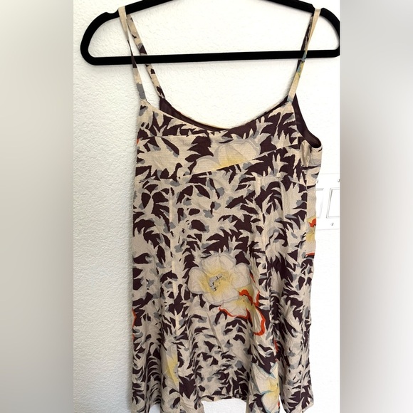 Anthropologie HD Paris Fern Flower Silk Slip Tank Dress Y2K Boho Hippie - Picture 8 of 8